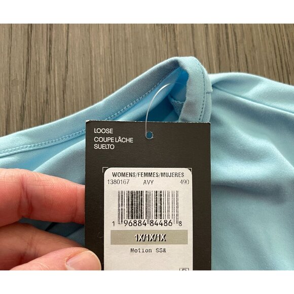 NWT Under Armour Women's Loose Fit Motion Shirt Light Blue - Picture 5 of 8